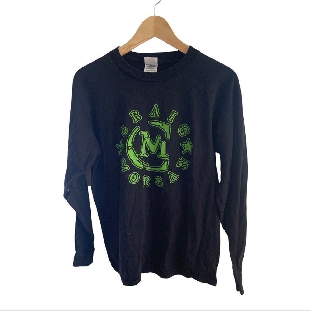 Craig Morgan country music band Lind sleeve green and neon black tee! Sz M